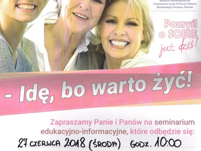 Seminarium edukacyjno-informacyjne „Idę, bo warto żyć !” Seminarium edukacyjno-informacyjne „Idę, bo warto żyć !”
