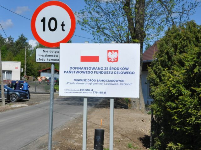 Przebudowa drogi gminnej Laskowice – Trzciano zakończona Przebudowa drogi gminnej Laskowice – Trzciano zakończona